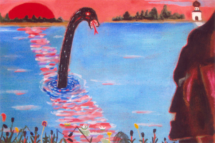 Картина «Чудовище озера Бросно». Автор — Дима Попов.
